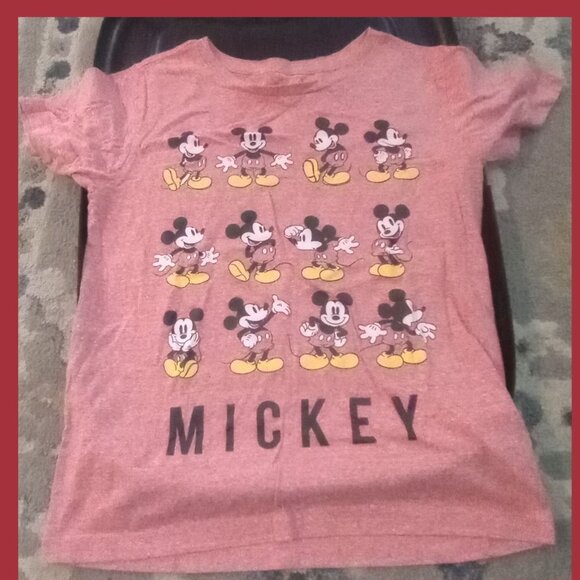 Disney Tops - Disney Mickey Mouse Cartoon Graphic Tee Shirt Size Medium (7/9)